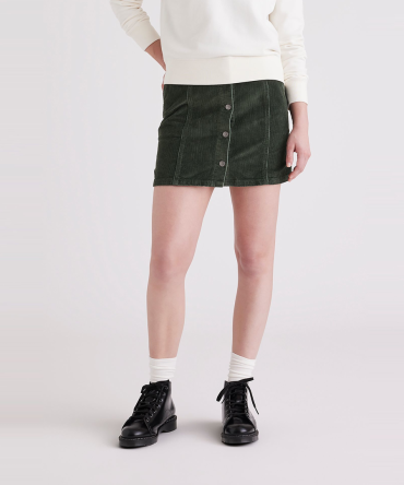 Button Front Mini Skirt