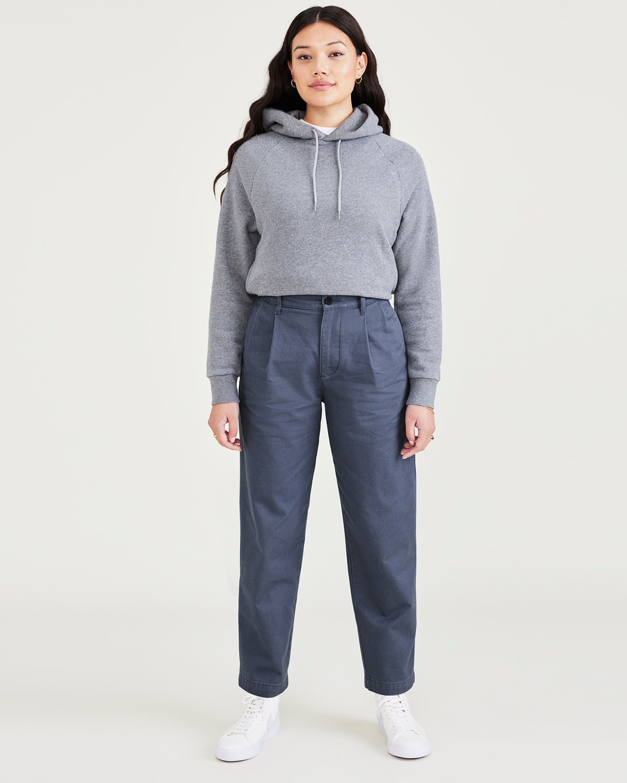 Original Khakis, Pleated, High Waisted Tapered Fit