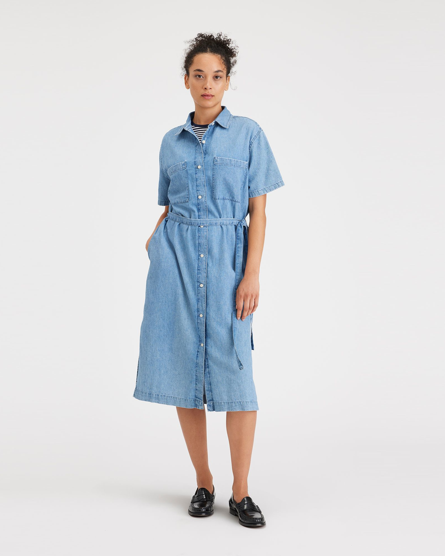 Buttoned Midi Dress