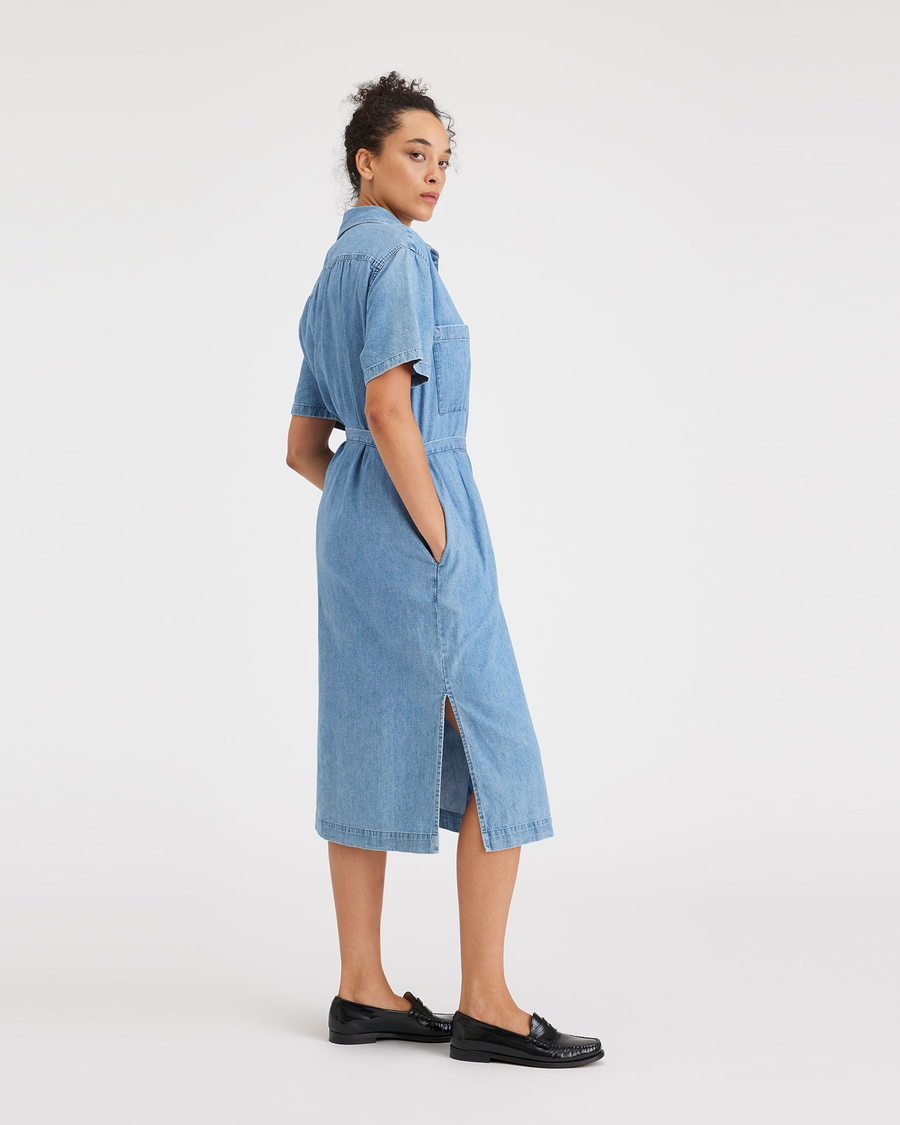 Buttoned Midi Dress - Image 3