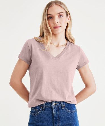 V-Neck Tee Shirt, Slim Fit