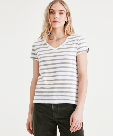 V-Neck Tee Shirt, Slim Fit