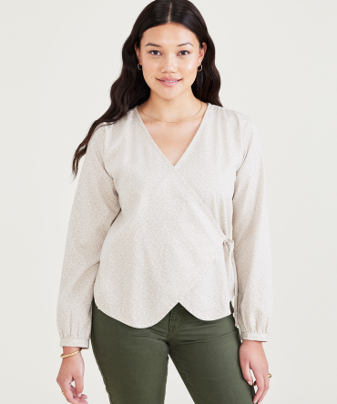 Wrap Blouse, Regular Fit