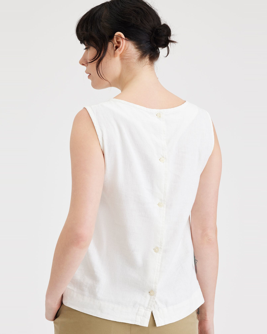 Button Back Tank, Slim Fit - Image 2