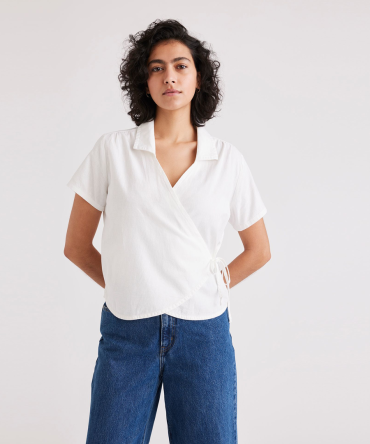 Wrap Blouse, Regular Fit