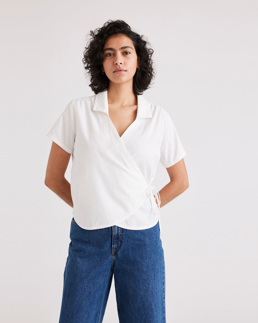 Wrap Blouse, Regular Fit
