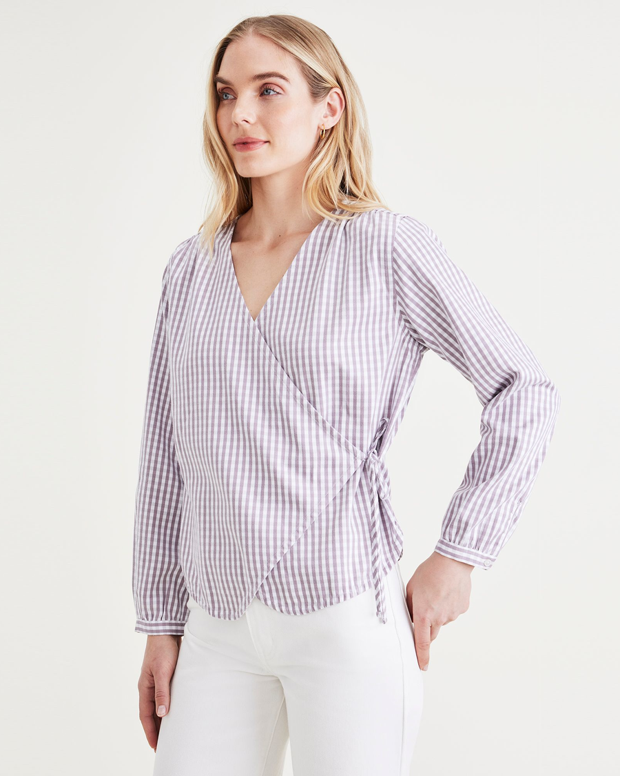 Wrap Blouse, Regular Fit