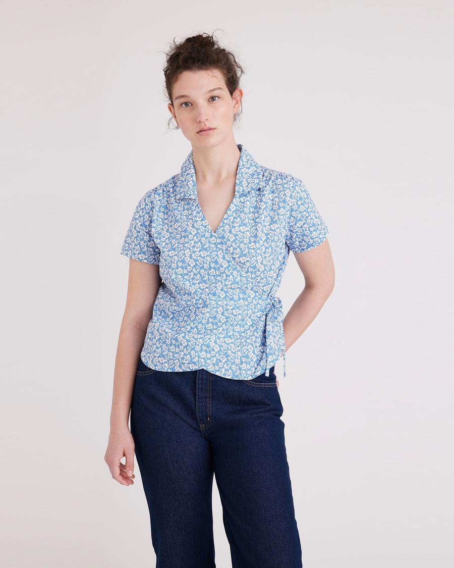 Wrap Blouse, Regular Fit