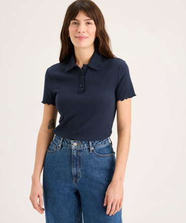 Ribbed Polo, Slim Fit