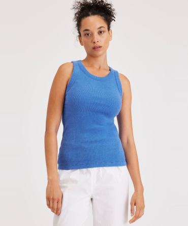 Rib Tank with Lofi Knit, Slim Fit