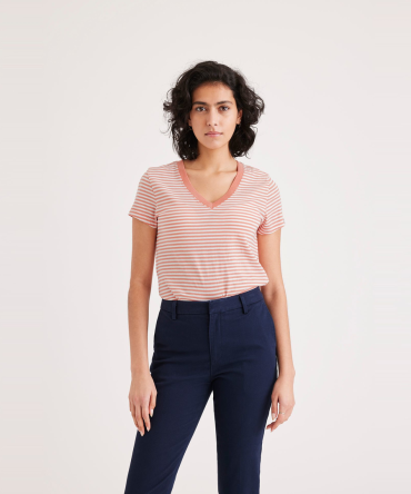 V-Neck Tee Shirt, Slim Fit