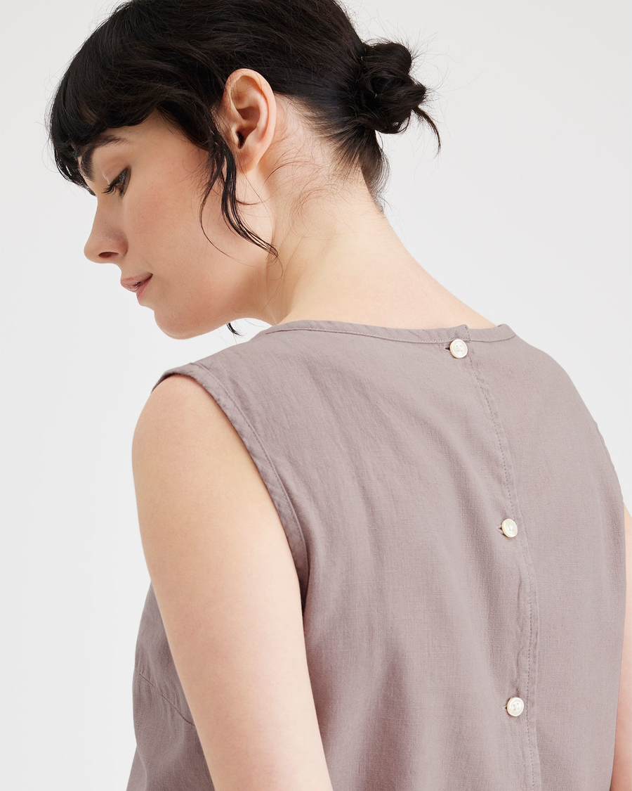 Button Back Tank, Slim Fit - Image 3