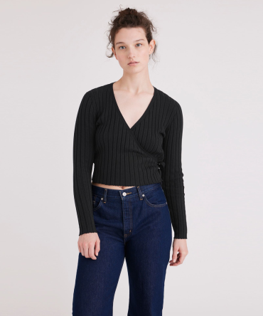 Wrap Sweater, Slim Fit