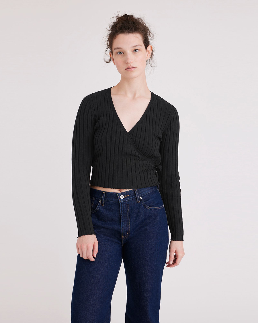 Wrap Sweater, Slim Fit