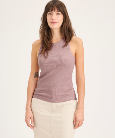 Rib Tank with Lofi Knit, Slim Fit