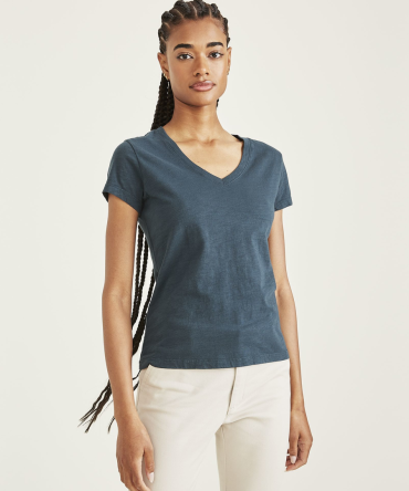 V-Neck Tee Shirt, Slim Fit