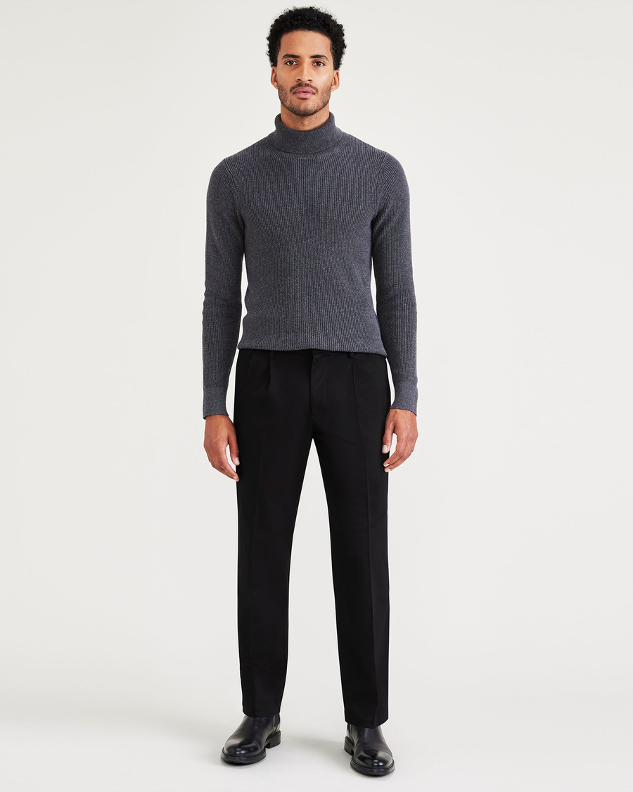 Signature Iron Free Khakis, Pleated, Classic Fit with Stain Defender® (Big and Tall)