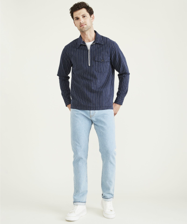 Half Zip Popover Shirt, Relaxed Fit