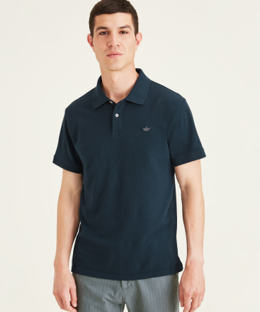 Rib Collar Polo, Slim Fit