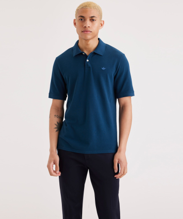 Rib Collar Polo, Slim Fit