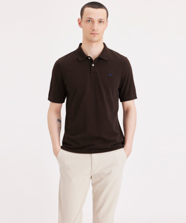 Rib Collar Polo, Slim Fit