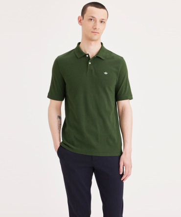 Rib Collar Polo, Slim Fit
