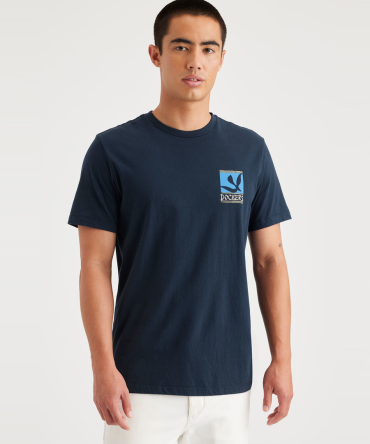 Bird & Whale Graphic Tee, Slim Fit