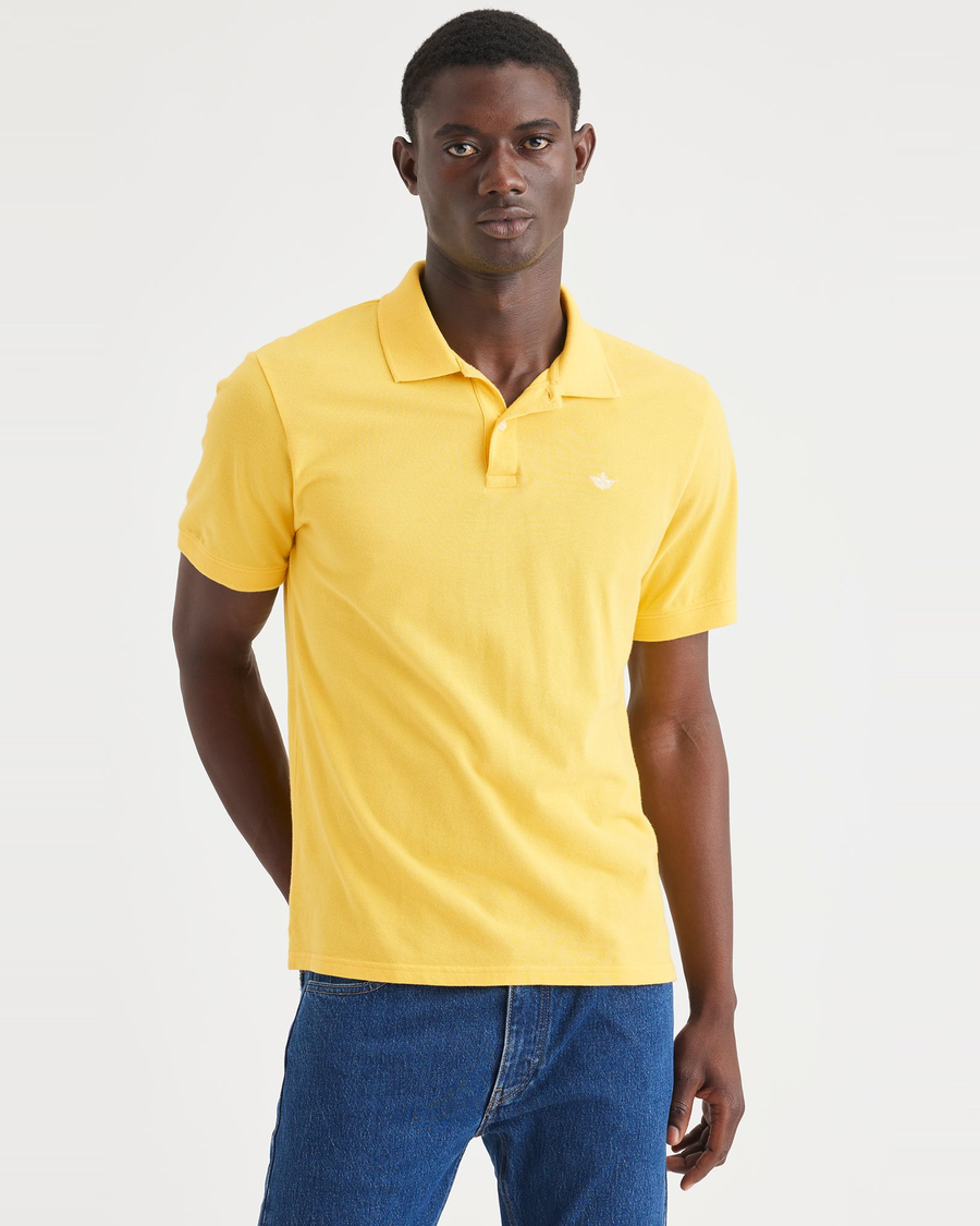 Rib Collar Polo, Slim Fit