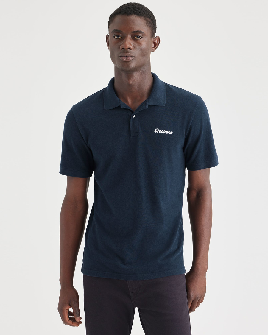 Rib Collar Polo, Slim Fit