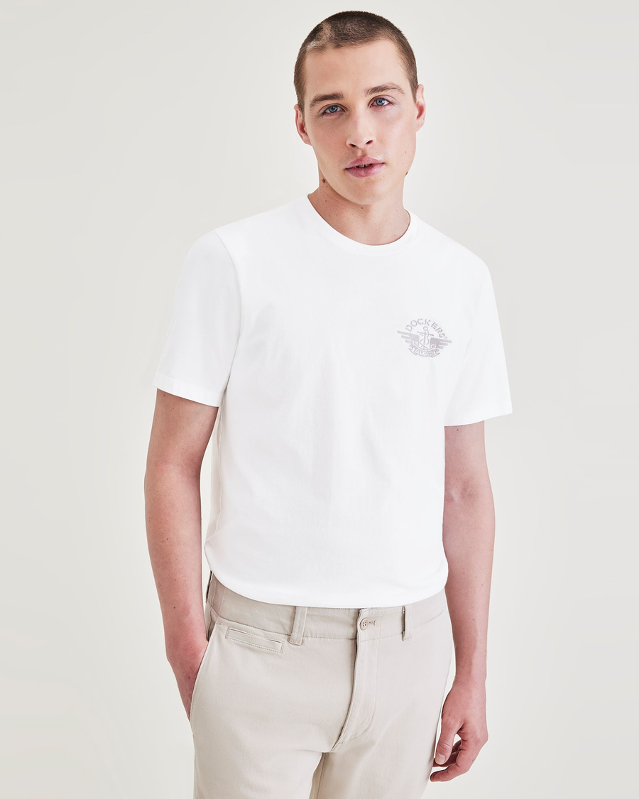 Wings & Anchor Graphic Tee, Slim Fit