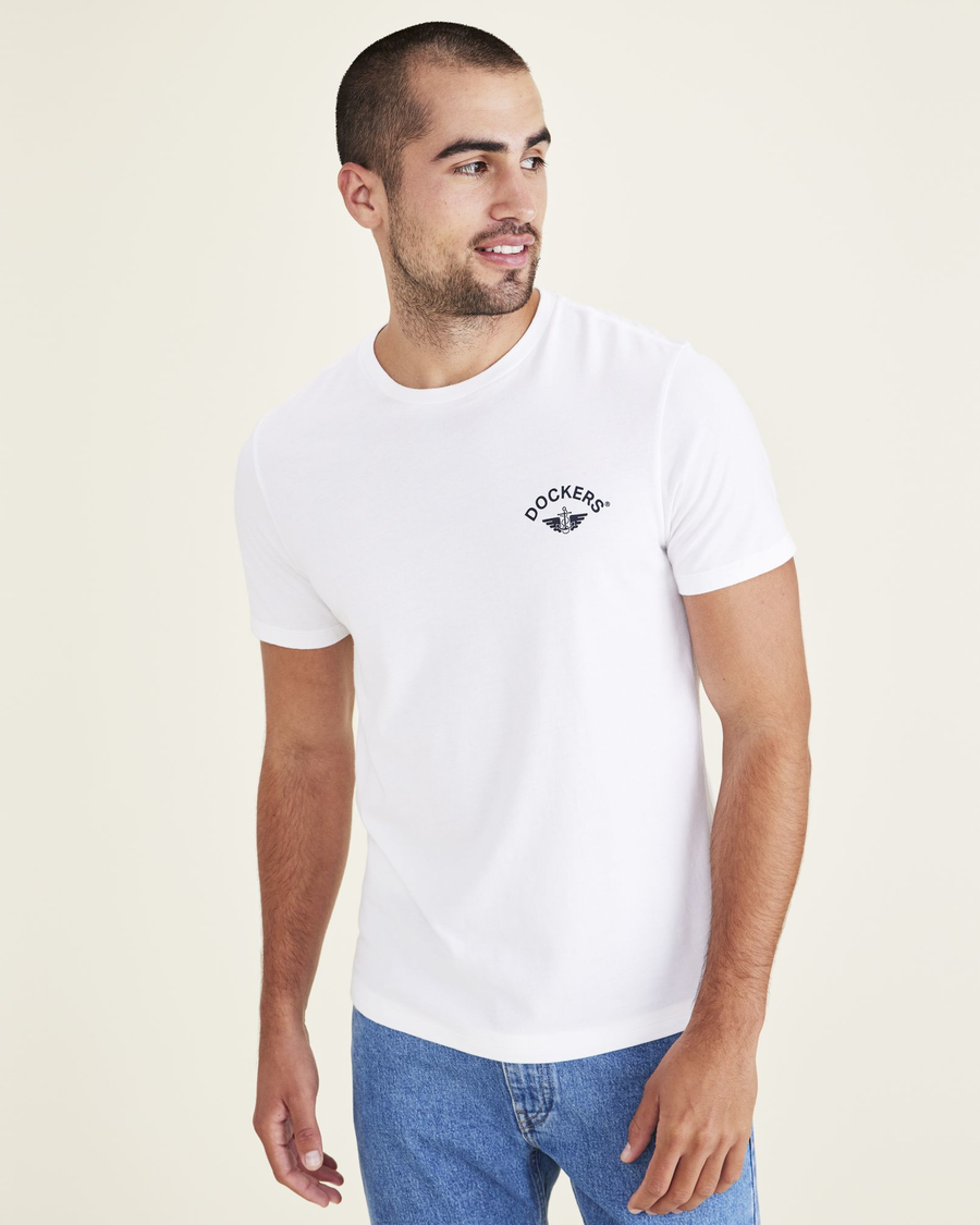 Wings & Anchor Graphic Tee, Slim Fit