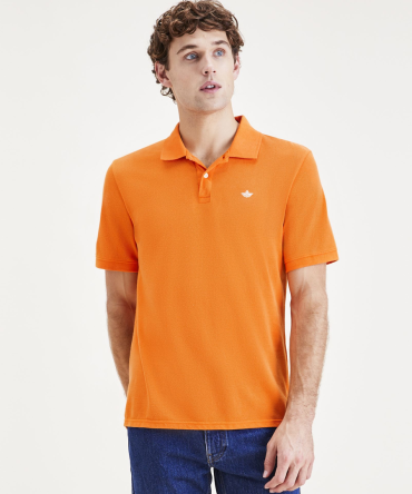 Rib Collar Polo, Slim Fit