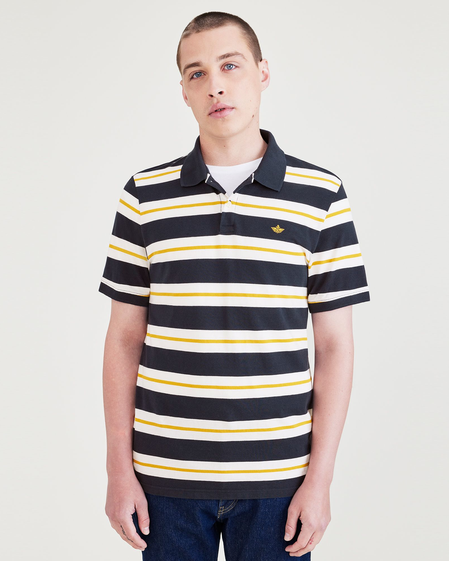Rib Collar Polo, Slim Fit