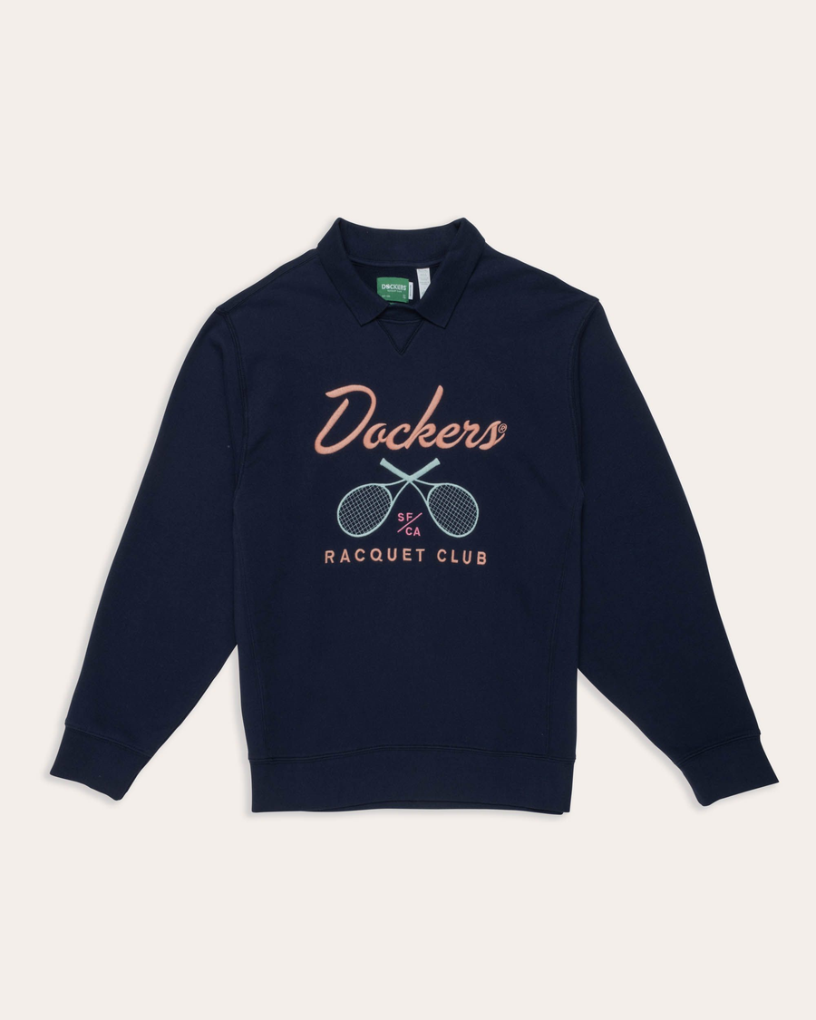 Racquet Club Collared Sweatshirt, Relaxed Fit - Image 4