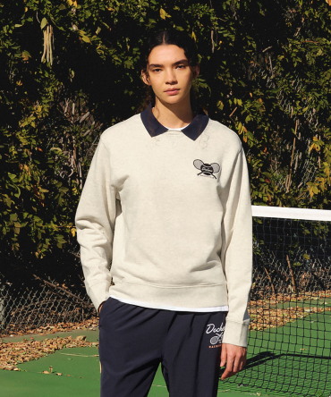 Racquet Club Collared Sweatshirt, Relaxed Fit