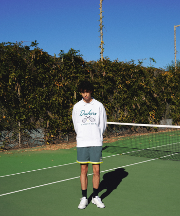 Racquet Club Collared Sweatshirt, Relaxed Fit
