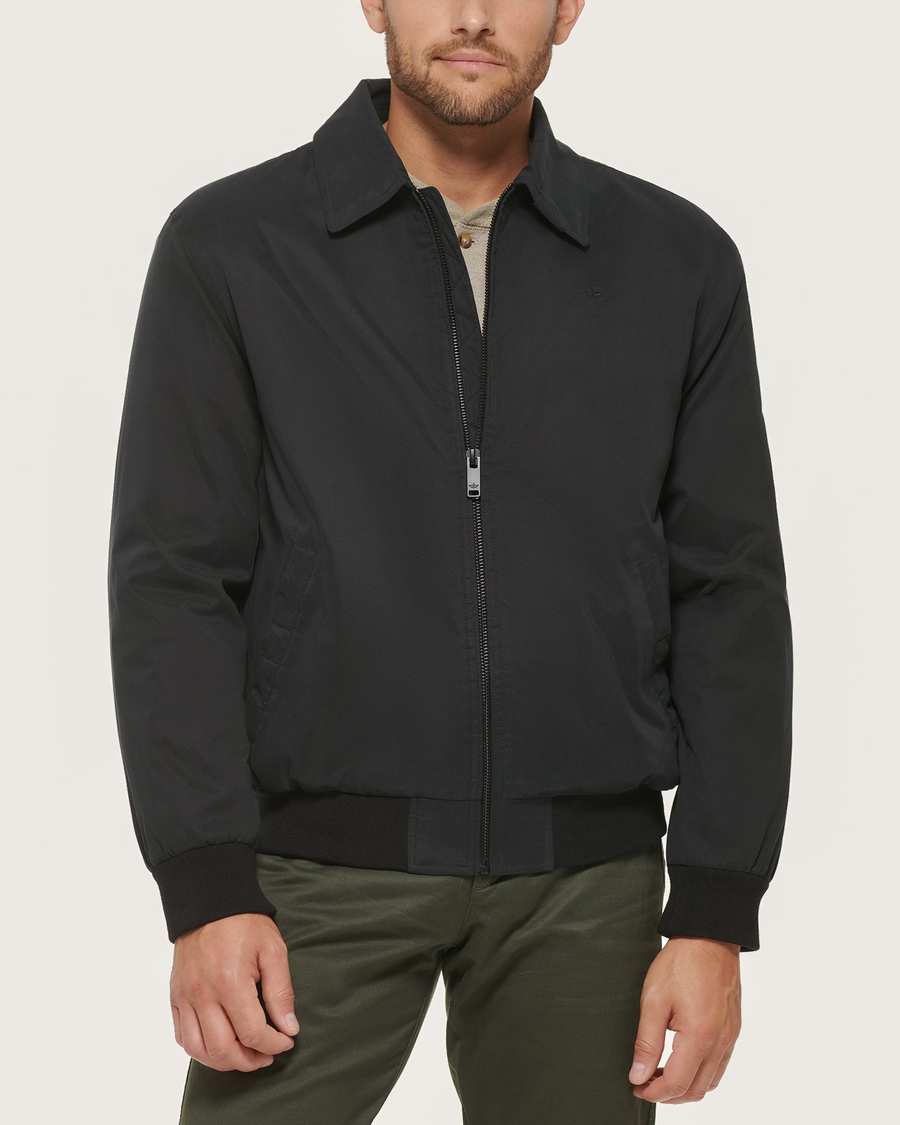 Microtwill Relaxed Laydown Collar Bomber