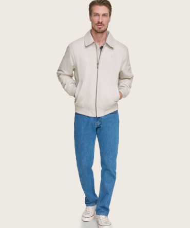 Microtwill Relaxed Bomber Jacket