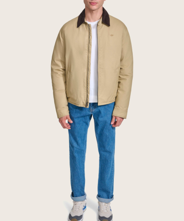 Baby Twill Cord Collar Bomber Jacket