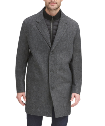 Wool Blend Top Coat, Regular Fit
