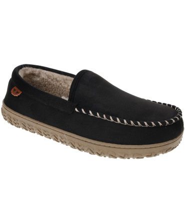 Rugged Microsuede Moccasin Slippers