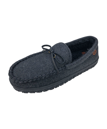 Rugged Microsuede Boater Moccasin Slippers