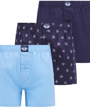 Cotton Woven Boxers, 3 Pack