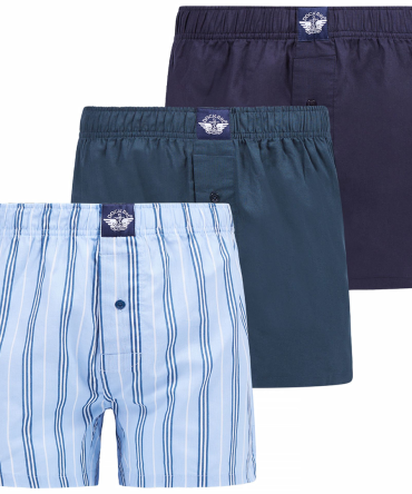 Cotton Woven Boxers, 3 Pack