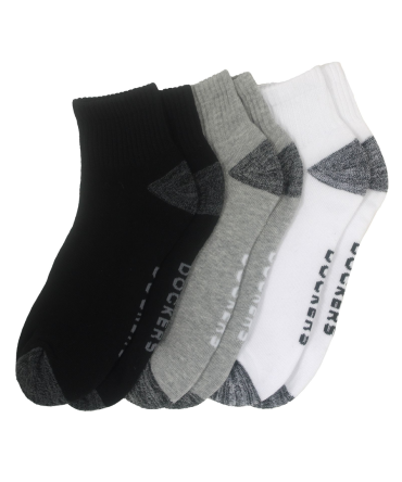 1/2 Cushion Quarter Socks, 3 Pack