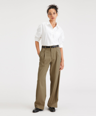 Beale Pleated Chino, High Wide Fit