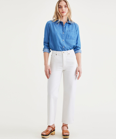 Jean Cut Pants, High Straight Fit